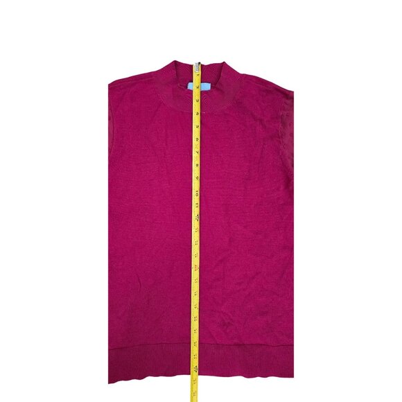 Cece Womens M Knit Sweater With Sheer Polka Dot Sleeves In Plumeria Pink - Picture 6 of 7